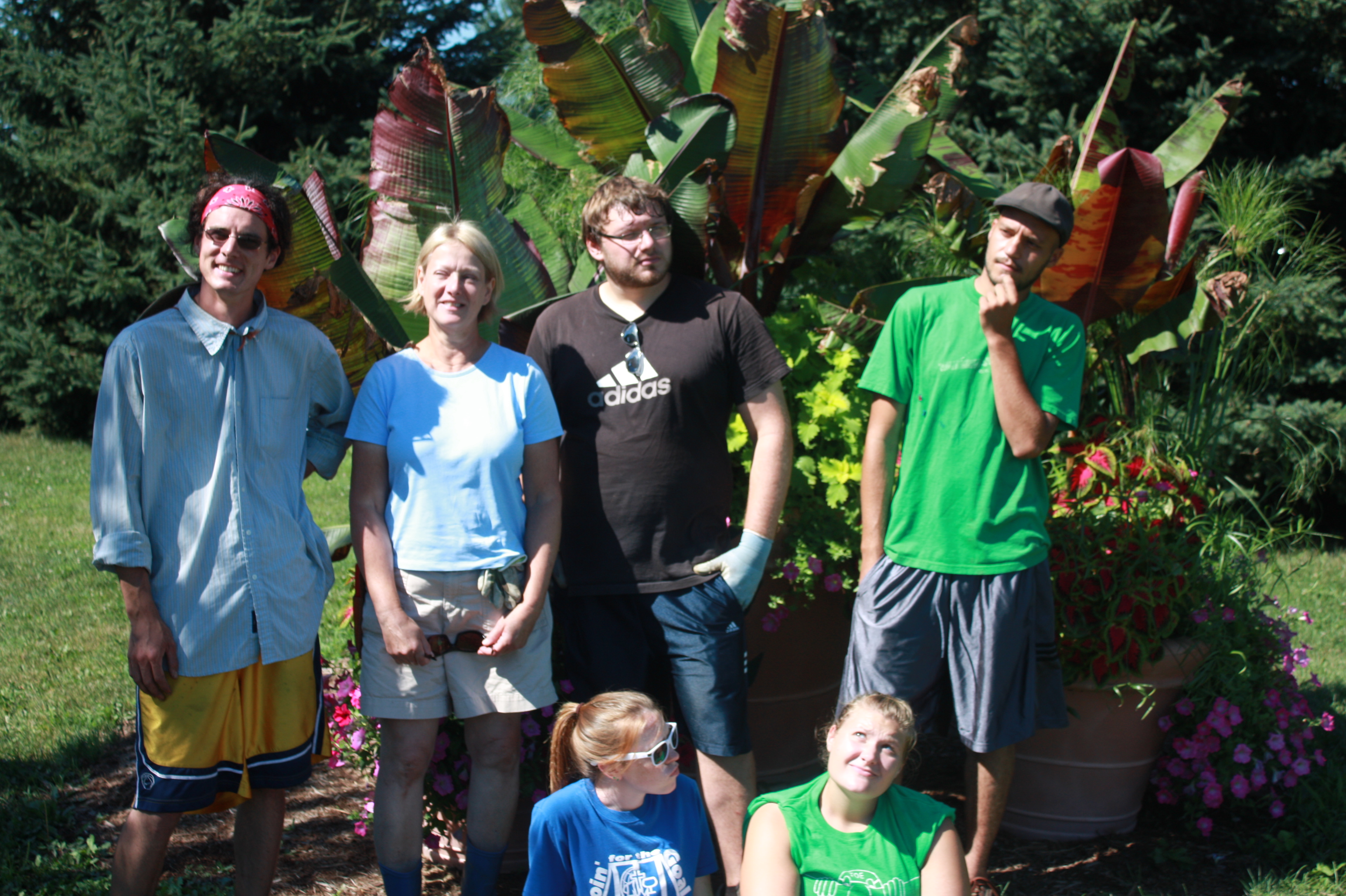 2011 Summer Interns - Contemplating Their Next Assignment in the Garden